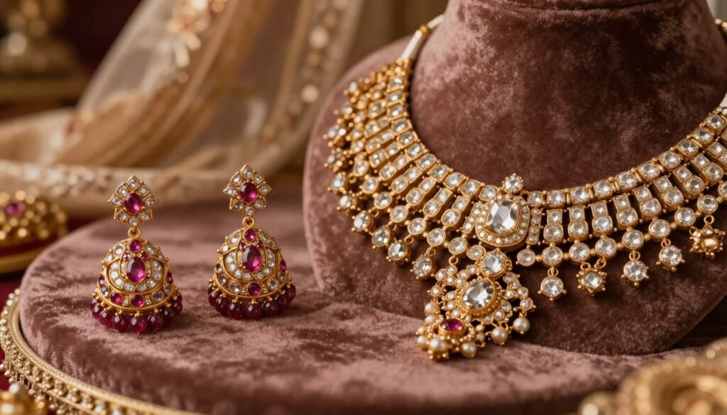 differences between kundan and polki jewellery