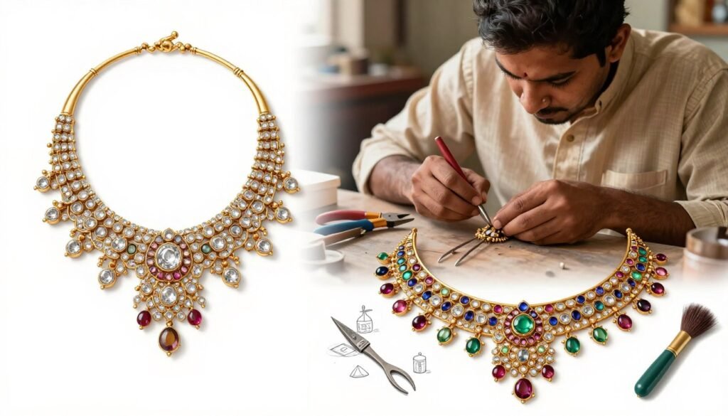 kundan vs polki jewelry craftsmanship