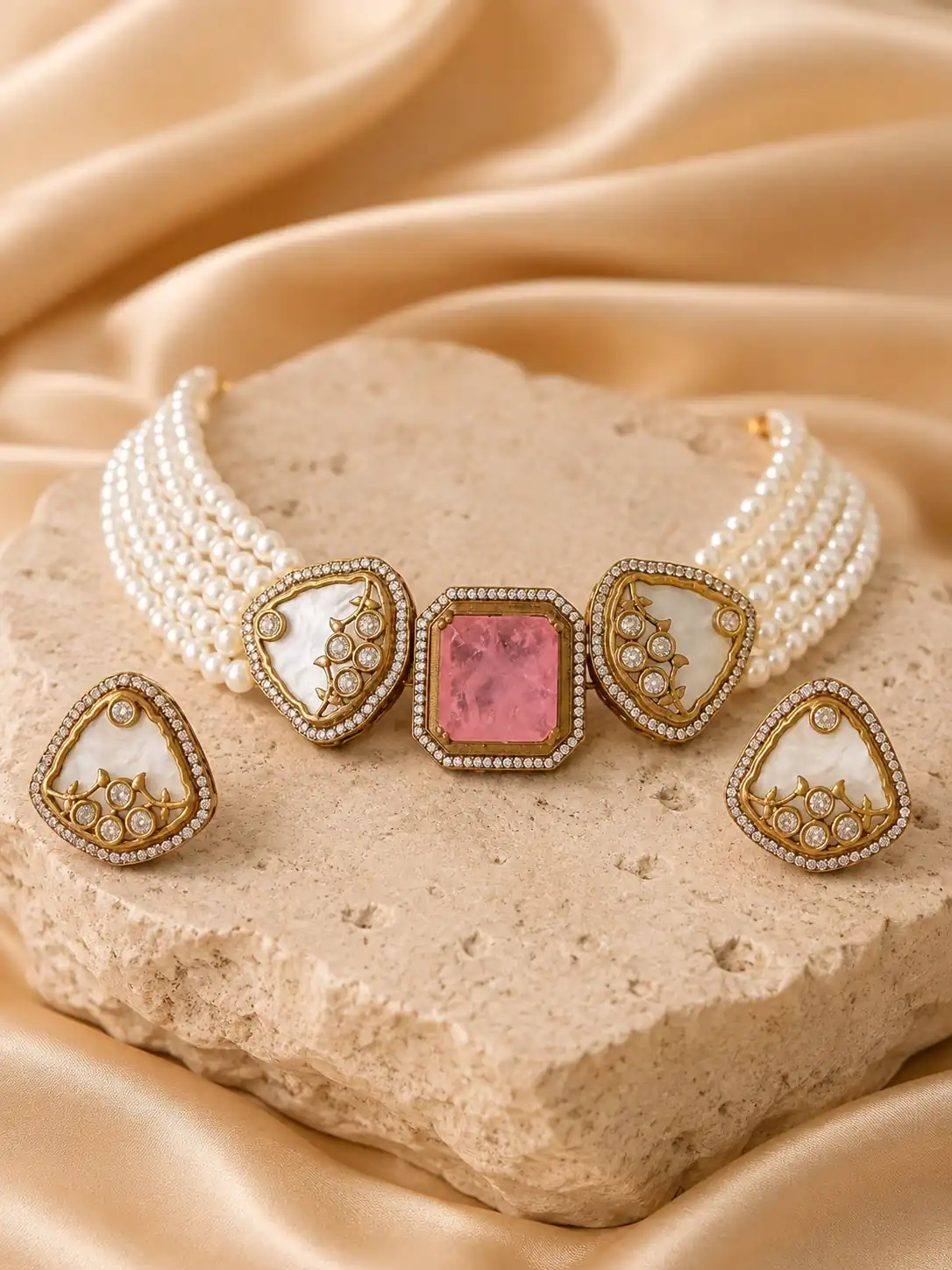 mehernoor-blush-pink-pearl-style-choker-set