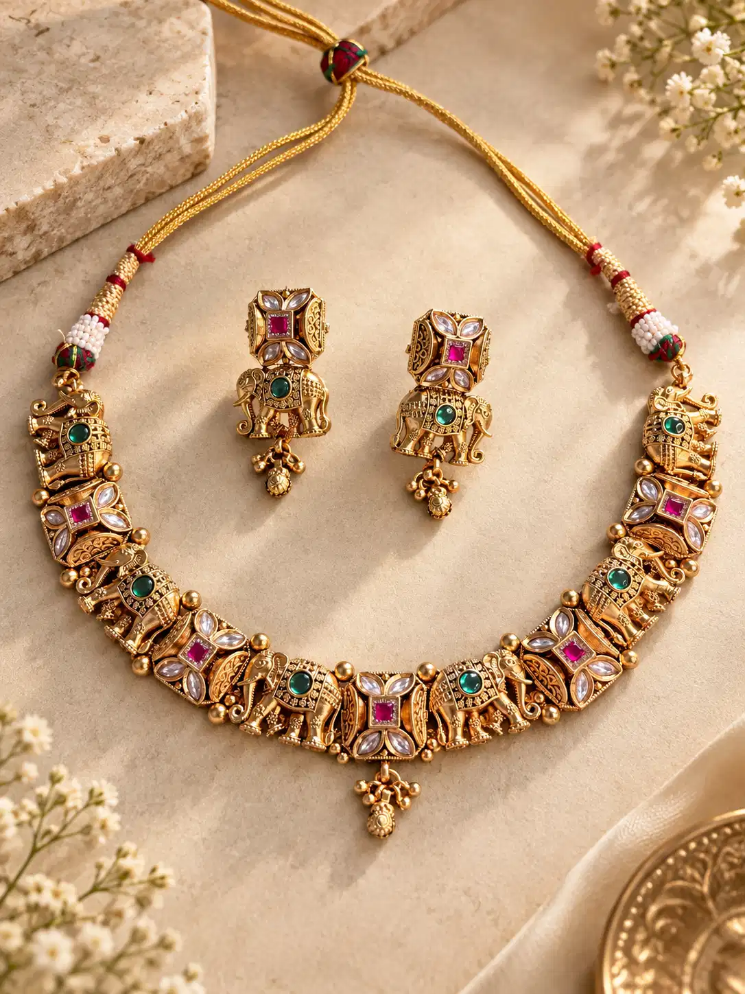 gajraj-elephant-geometric-floral-necklace-set
