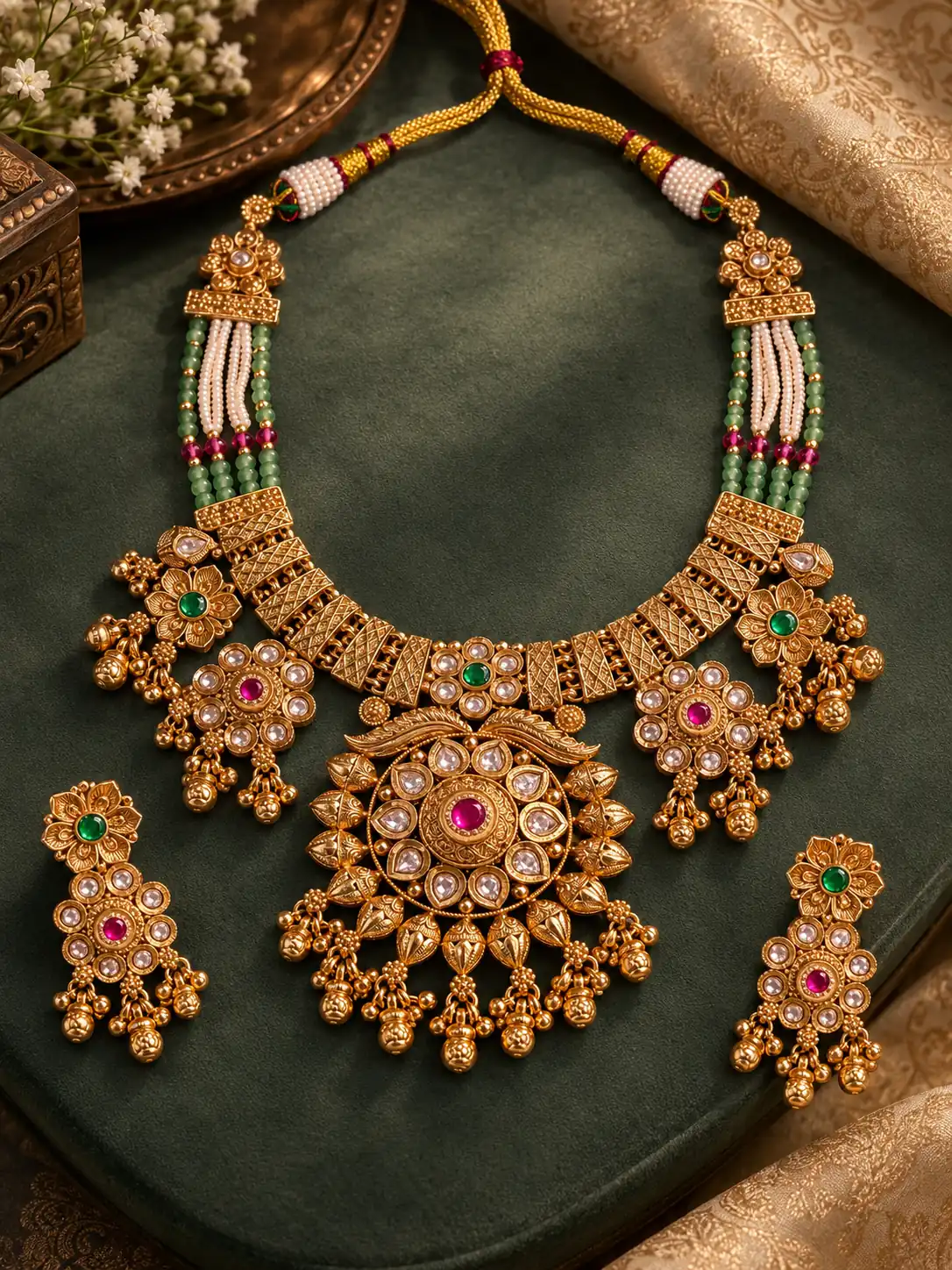 kanakpadma-floral-sunburst-necklace-set