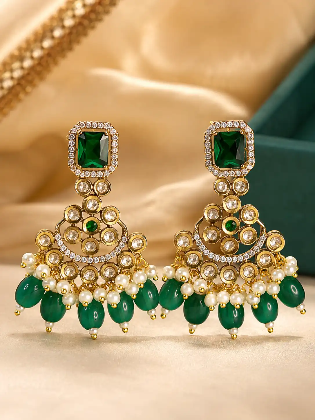 zamrud-meher-green-beaded-chandelier-earrings