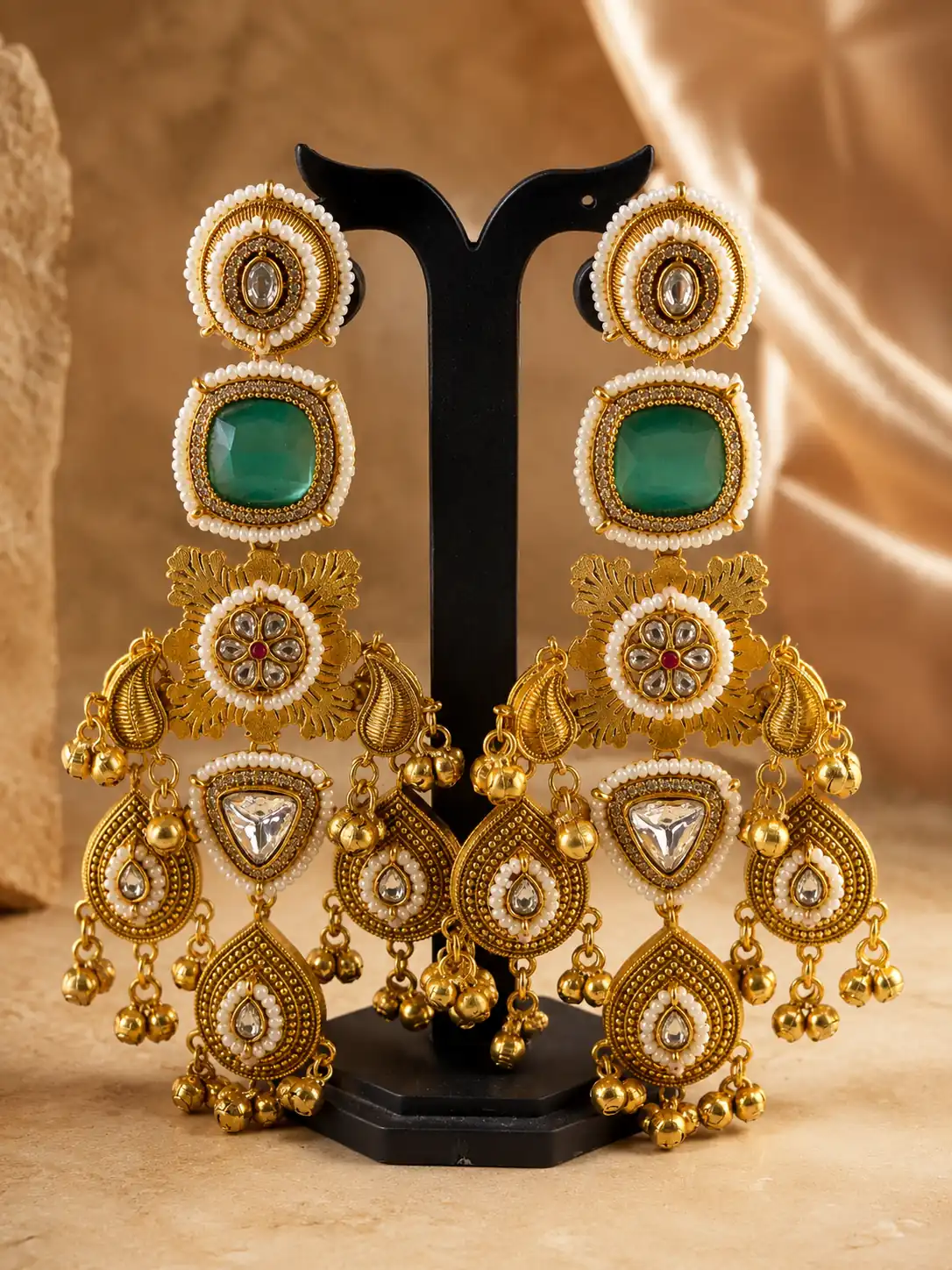 shalimar-virasat-green-heritage-statement-earrings