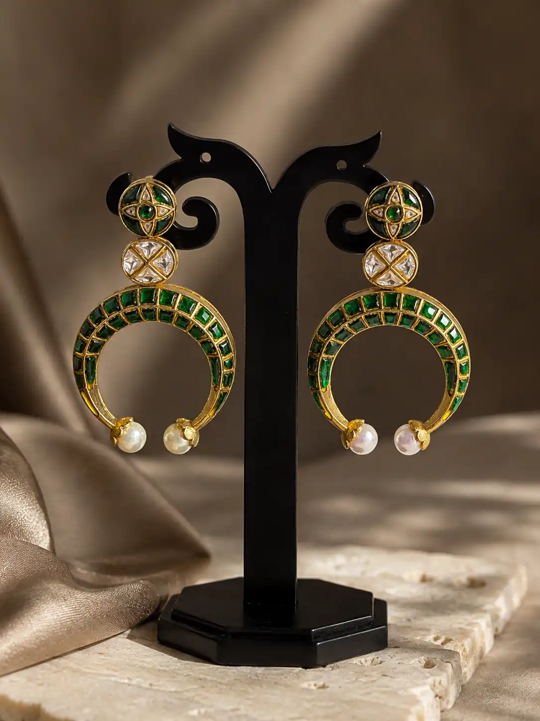 zamrud-chand-green-open-crescent-earrings