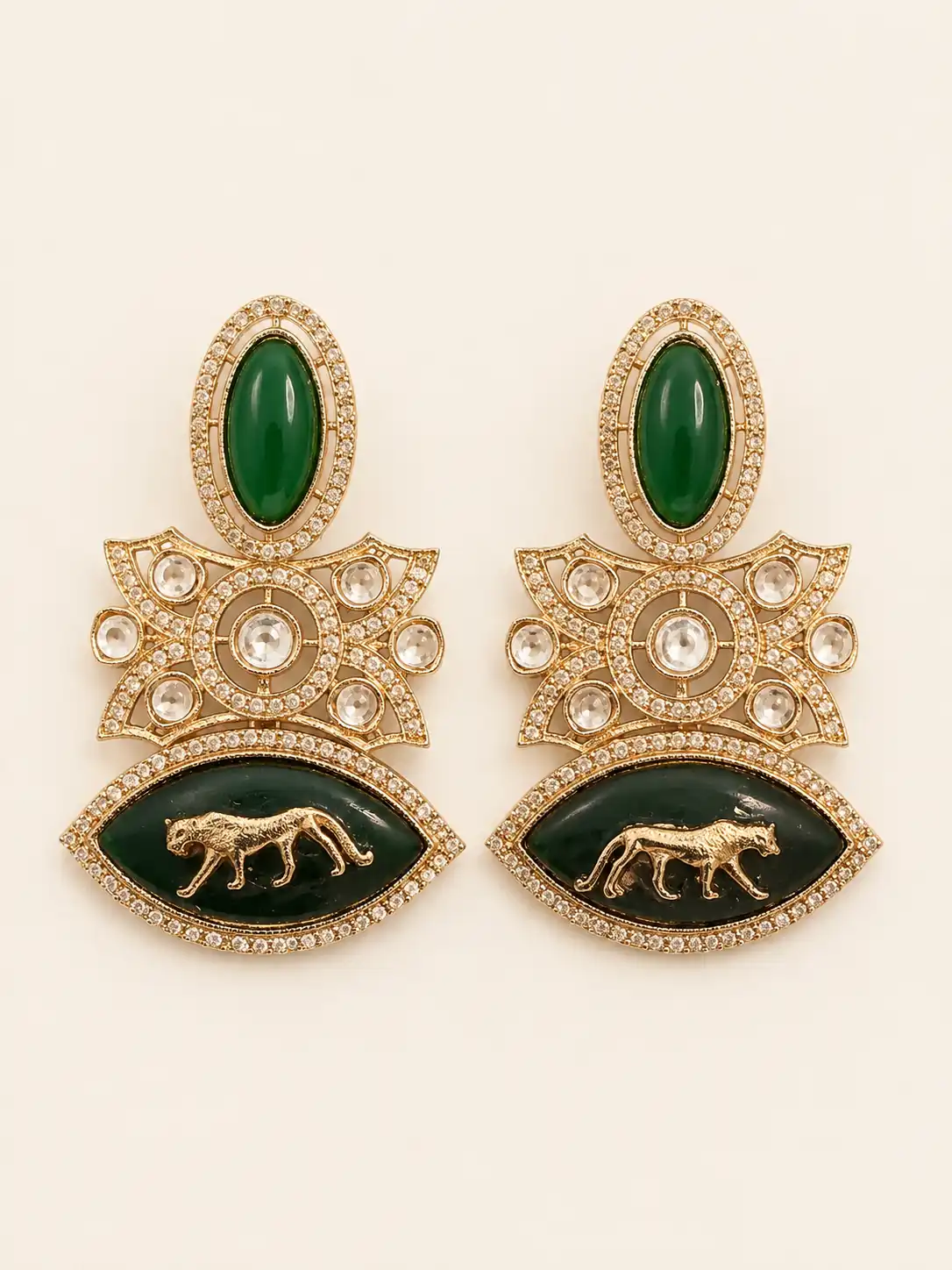 baagh-e-zamrud-green-panther-statement-earrings