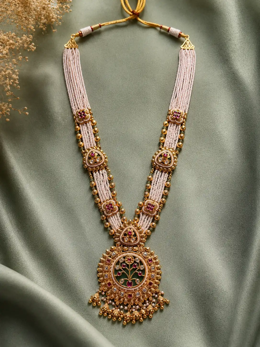 rajmohini-ivory-beaded-floral-rani-haar-set