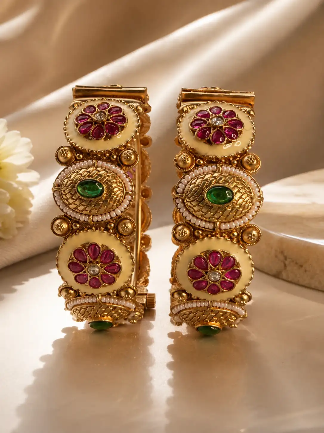 gulnaar-bagh-ivory-pink-floral-kada-pair