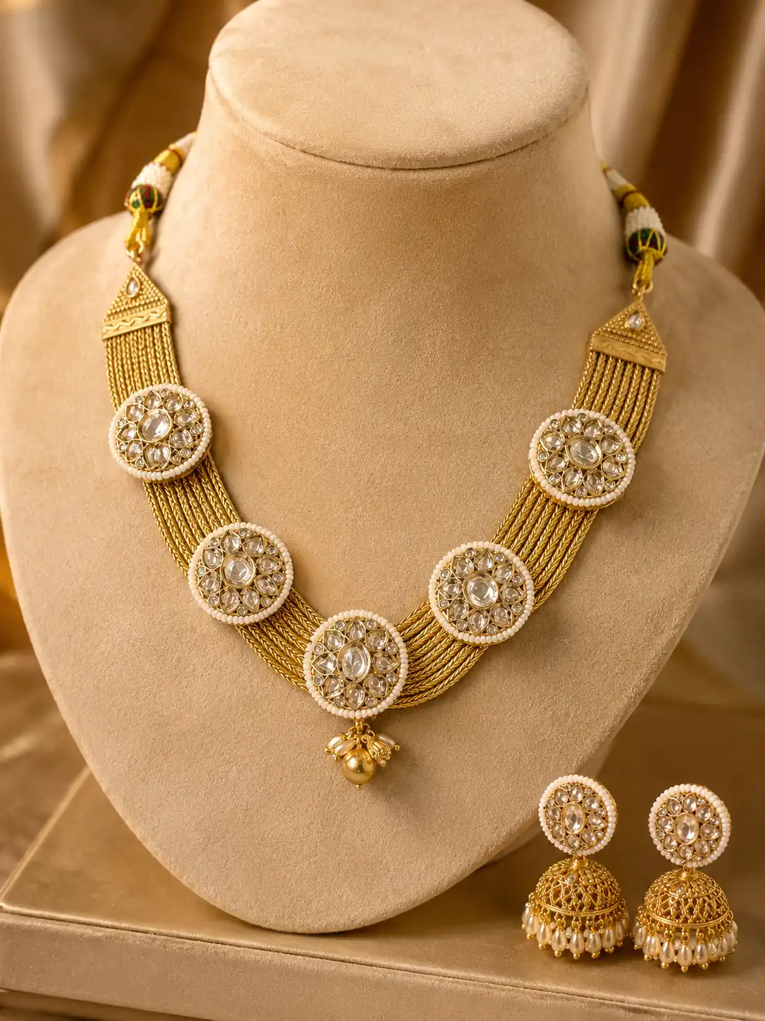 kanakprabha-layered-medallion-necklace-jhumka-set