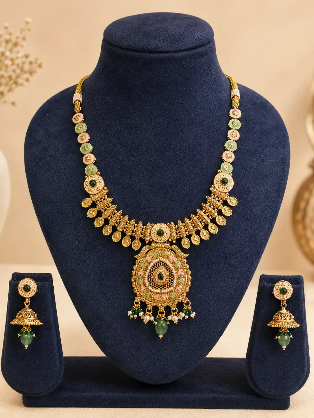 rangmahal-pastel-coin-pendant-necklace-set