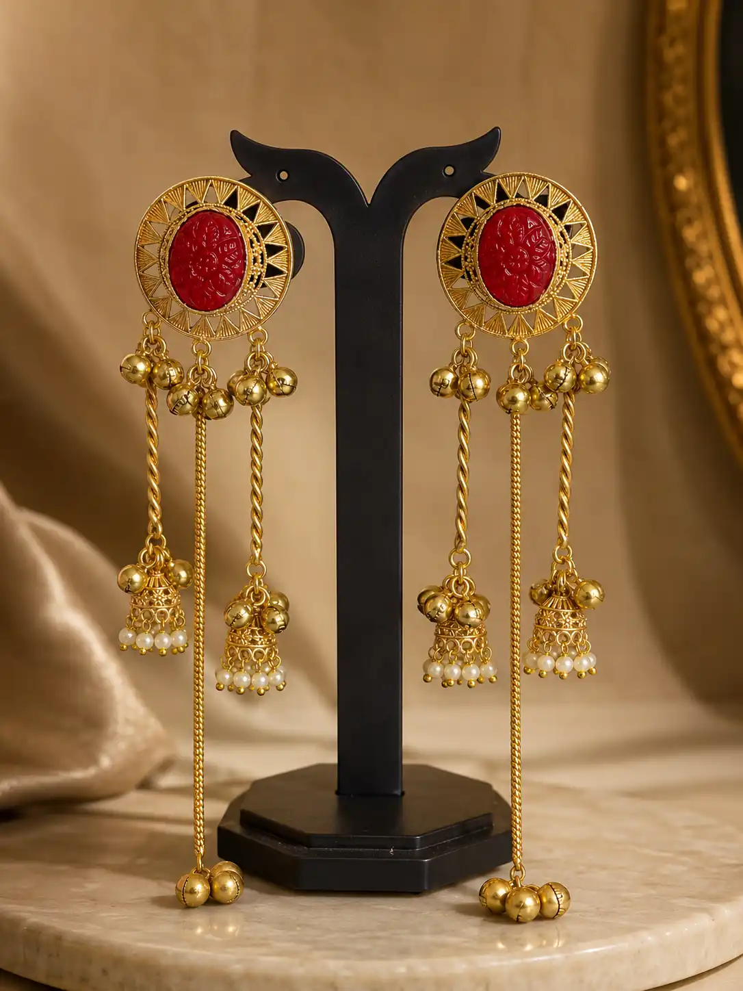 surkh-noor-shalimar-red-long-drop-earrings
