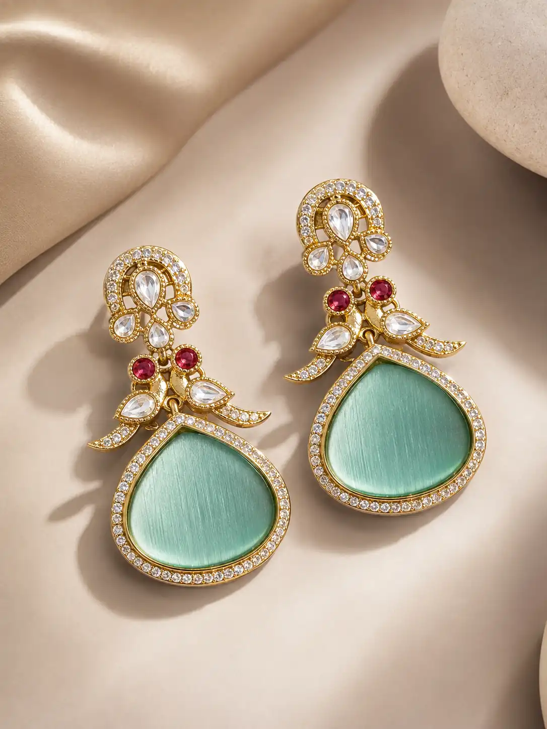 firoza-mayura-sea-green-peacock-drop-earrings
